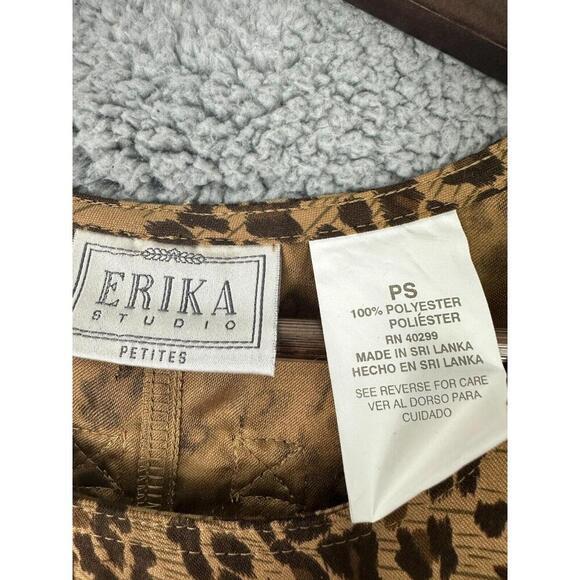 Erika Studio Leopard Print Shift Dress Womens PS  Animal Print Retro VTG 90S‎ - Picture 3 of 6